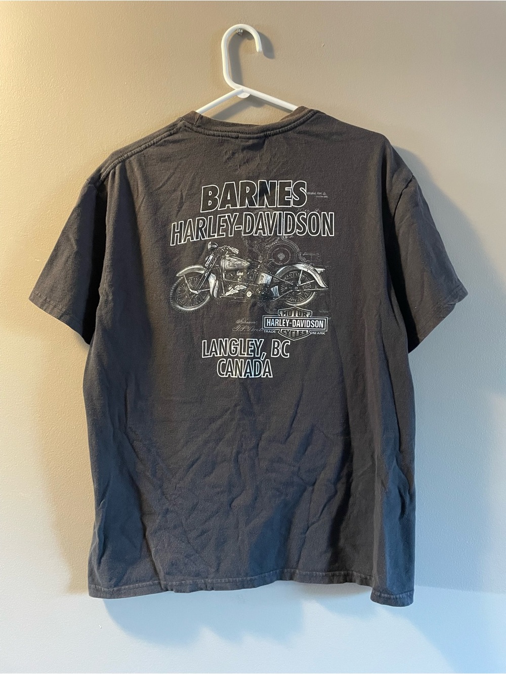 Harley-Davidson Black Barnes Langley BC Motorcycle Graphic Tee